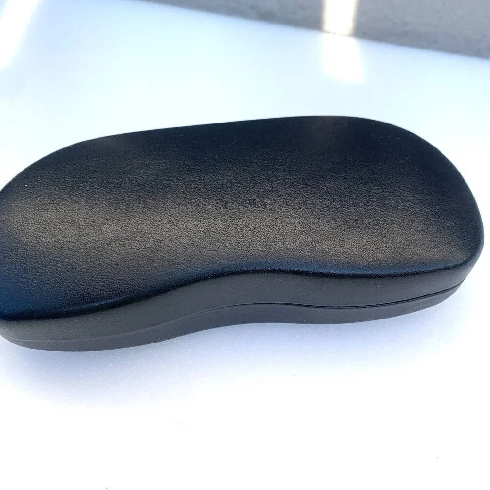 RAY-BAN Protective Glasses Sunglasses Case Black Leather Hinged Clamshell Design